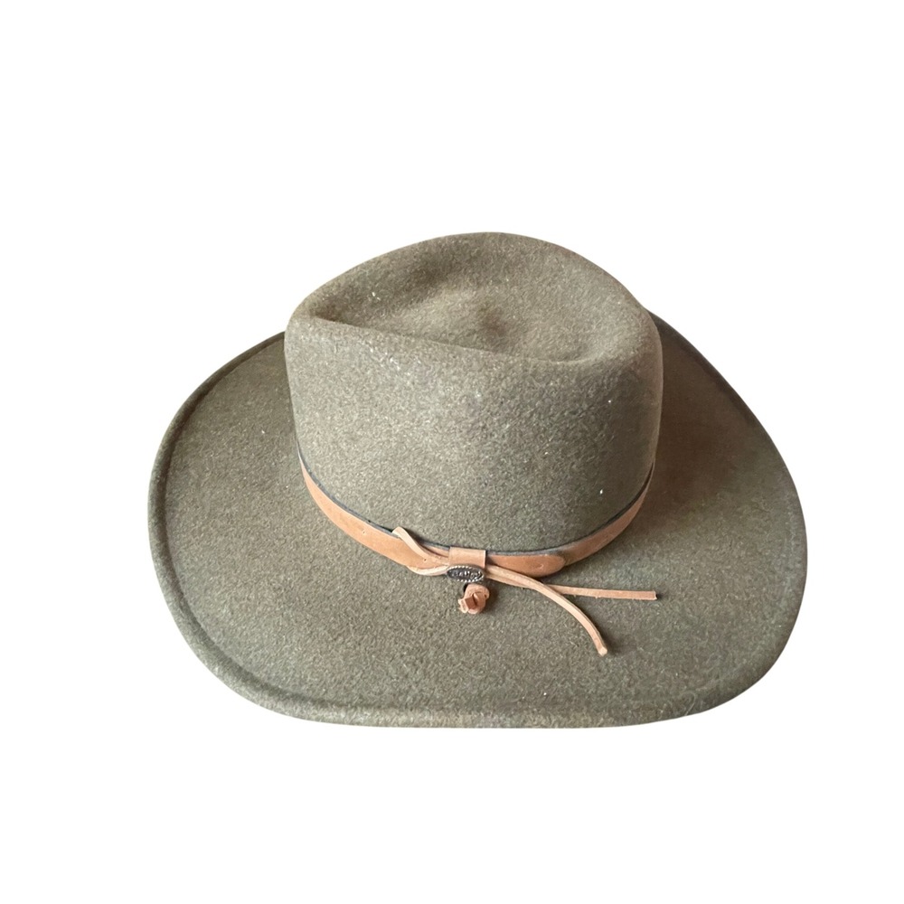 Bailey Unisex Olive Green LiteFelt Morgan Wool Packable Cowboy Outback Hat Small